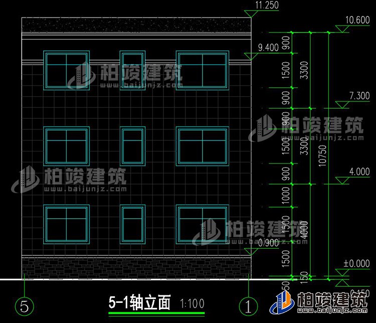 背立面圖