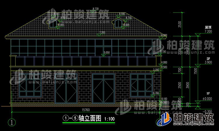 農(nóng)村二層帶商鋪?zhàn)≌瑘D 15X16米BZ2591-簡(jiǎn)歐風(fēng)格