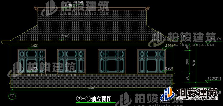 背立面圖