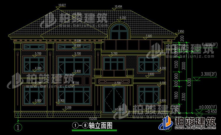 二層房屋設(shè)計圖全套圖紙BZ2672-新中式風(fēng)格