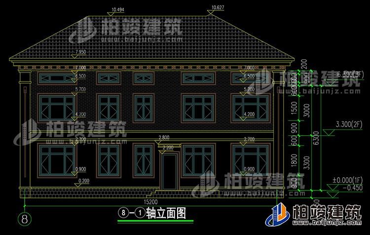 二層房屋設(shè)計圖全套圖紙BZ2672-新中式風(fēng)格