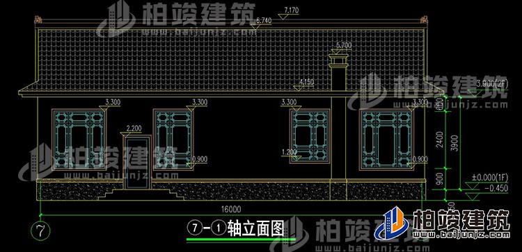 背立面圖