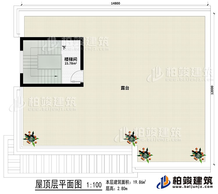 屋頂：樓梯間、露臺(tái)